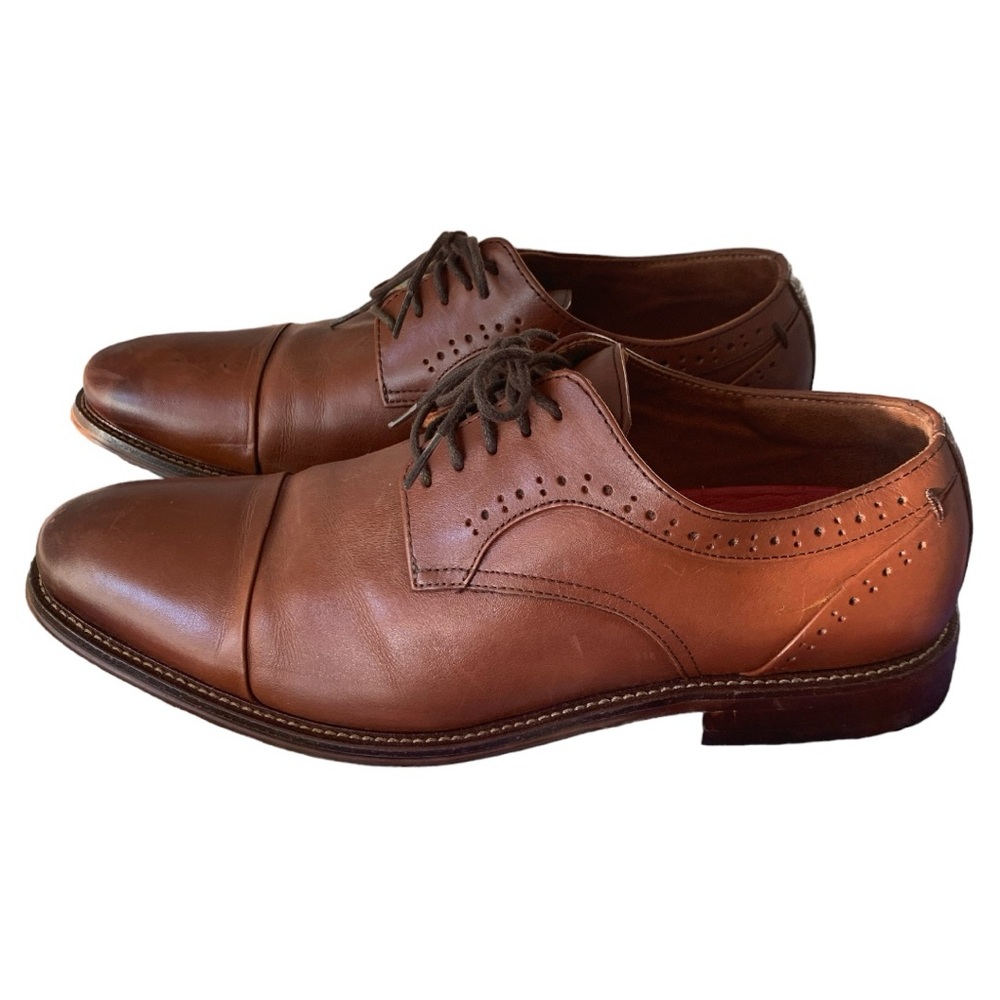 Stacy Adams Maddox Brown Cap Toe Oxford Size 10.5W Lightly worn Leather …